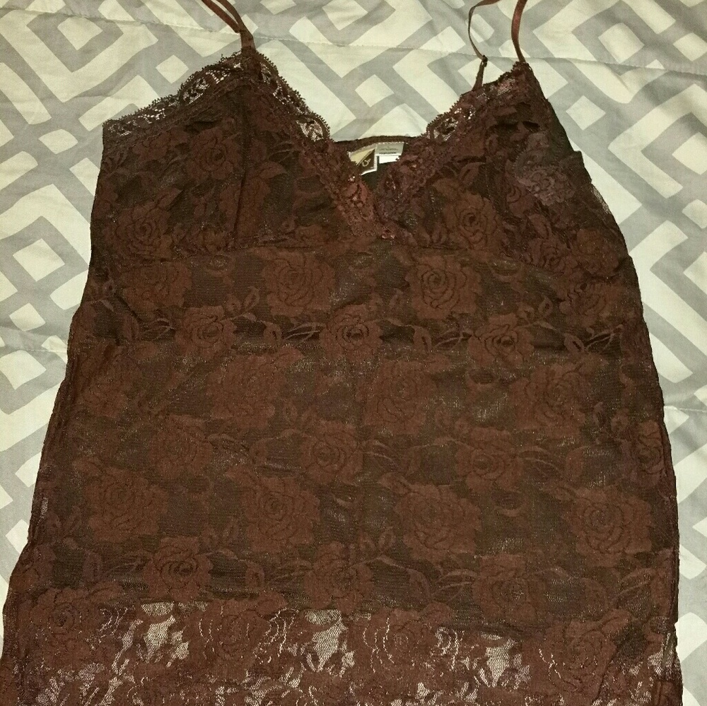 Brown Lace camisole